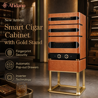 Humidor de cigares électrique en aluminium L3, style espagnol, capacité 250 cigares, format de bureau, contrôlé par application, boîte de rangement précise