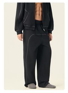 <span class=keywords><strong>Pantaloni</strong></span> da <span class=keywords><strong>Uomo</strong></span> Hasselblad Line 100% Cotone Pettinato Felpato Anti-Pilling con Coulisse a Mezza Vita, Modello Dritto, Colorati e Larghi - Product Image 6