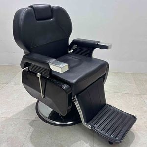 Sillón de Salón Retro Personalizable Z con Cojín de Asiento Negro Grueso y Duradero, Reversible, con Elevación y Logotipo para Barbería - Product Image 2