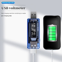Medidor de Corriente y Voltaje USB QC2.0 3.0, Probador de Capacidad de Cargador, Voltímetro Medidor de Potencia de Cargador USB de 4-20V
