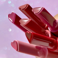 Marque privée Coeur Rose Rouge À Lèvres Presse Brillant Non Adhésif Baume À Lèvres Sans Logo Haute Hydratation Brillant Teinte Baume À Lèvres Bâton