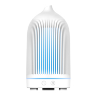 Diffuseur d'huiles essentielles ultrasonique PP+ABS original, mini, 200 ml, effet bois, blanc, en promotion