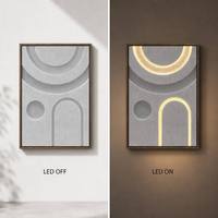 Tableau mural géométrique minimaliste LED sur toile, cadre moderne pour salon, grande peinture murale suspendue