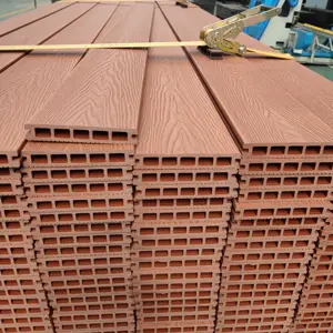 25mm Hot Sale WPC Decking 3D Prägung Guofeng Factory WPC Teak Bodenbelag