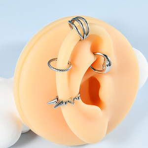 Paslanmaz çelik burun ve küpeler Segment yüzükler kalp şekilli kıkırdak Daith Conch sarmal <span class=keywords><strong>Septum</strong></span> Piercing yüzükler göbek takı<span class=keywords><strong>s</strong></span>ı 16G - Product Image 1