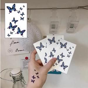 Nouveaux Autocollants <span class=keywords><strong>3D</strong></span> <span class=keywords><strong>Papillon</strong></span> Temporaires Tatouages Papillons et Fleurs Autocollants Colorés Art Corporel Tatouages Temporaires pour Femmes et Enfants - Product Image 1