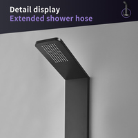 Douche numérique à LED, système de douche moderne avec écran, acier inoxydable 304, ensemble de douche mural, noir, colonne de douche électrique