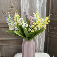 Blaue künstliche Maiglöckchen-Tischplatte Blumen arrangement Schneller Versand für Muttertag Weihnachten Neujahr Dekorationen
