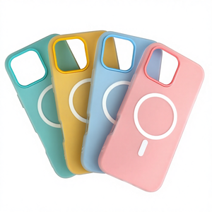 เคสโทรศัพท์ซิลิโคน 2-in-1 สีลูกกวาดแบบแม่เหล็ก ป้องกันการตกกระแทก สำหรับ iPhone 17 16 15 14 Pro Max 13 12 11 รุ่นขายดี - Product Image 6