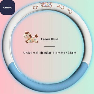 Funda de Volante de Coche CARFU Personalizada, Transpirable, Universal, de Cuero Sintético, con Diseño de Dibujos Animados, Antideslizante - Product Image 6