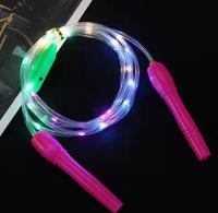 Fitness 2.6m regolabile USB LED luce per saltare corda arcobaleno RGB Flash luce singola corde per saltare