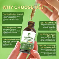 OEM Moringa Kurkuma Ashwagandha Vloeibare Supplement met Quercetine Gember Granaatappel Zwarte Peper Zuurzak Private Label 60ml