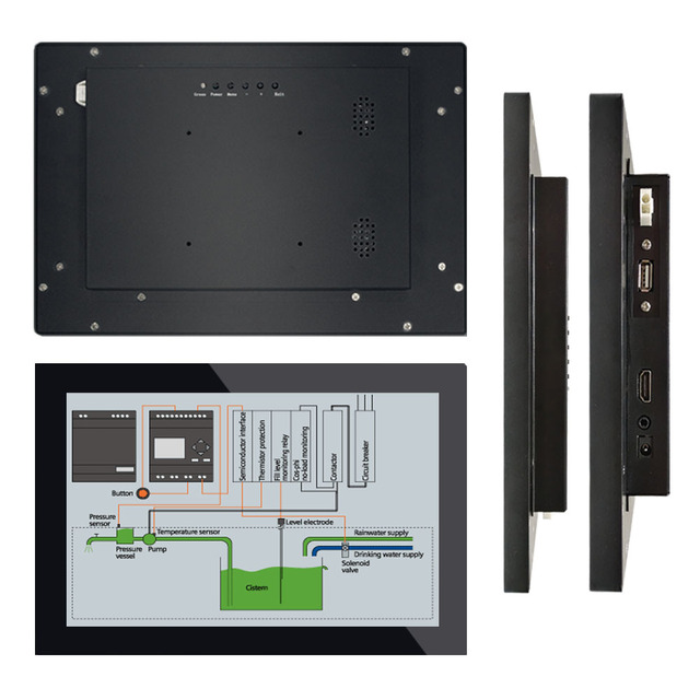 Wholesale 12.1 Inch HDMI High Bright Rugged Panel Mount Capacitive HD TFT IPS Industrial Grade LCD Touch Screen Monitor