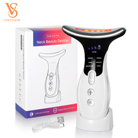 Prix de gros marque privée 2025 nouveau modèle chaud froid visage cou appareil de beauté lifting du visage Vibration masseur outil de soin de la peau
