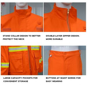 Resistente a altas temperaturas 2912F Ignífugo Escape de incendios Ropa ignífuga de emergencia Overol ignífugo - Product Image 5