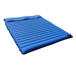 Matelas de camping gonflable imperméable en nylon TPU 40D avec oreiller, tapis d'air extérieur pour la randonnée et le backpacking, style simple - Product Image 1