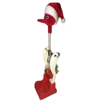 Nouveau modèle – Jouet oiseau buveur fait main avec casquette de Père Noël