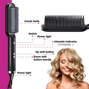 Cepillo Alisador de Cabello Eléctrico Portátil de Alta Calidad a Precio de Fábrica y Peine Caliente - Uso Profesional y Doméstico, Nailon y Metal - Product Image 4
