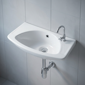 Artículos sanitarios de cerámica, lavabo de esquina pequeña triangular de Color blanco para baño y baño - Product Image 5