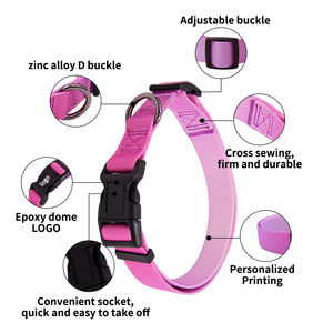 <span class=keywords><strong>Collar</strong></span> de perro con logotipo personalizado del fabricante, collares ajustables personalizados para mascotas con patrón de impresión - Product Image 5