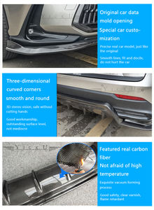 Kit de carrosserie de voiture Offre Spéciale pour <span class=keywords><strong>Lexus</strong></span> NX 2022 + modifié pour YCK petite lèvre avant et lèvre arrière en fibre de carbone avec coins - Product Image 6