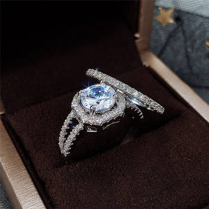 Set di Gioielli da Sposa F1176 per Donna, con Cristalli Taglio Brillante Rotondo e Strass, Montatura Pavé, Gioielli Raffinati Romantici per Fidanzamento - Product Image 4