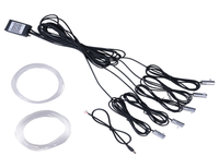 Lumière d'ambiance pour voiture, éclairage décoratif pour les pieds, fil optique, contrôle par application mobile, sept couleurs, lumière froide, 10W, 12V