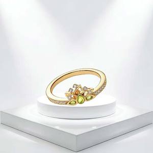Nuevo Anillo de Plata 925 con Doble Hilera de Corazones Brillantes, Gota de Agua, Flor de Pera Azul y Corona de Lazo, Joyería DIY Exquisita 2026 - Product Image 4
