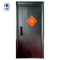 Puerta de Entrada Contemporánea Prima de Acero Inoxidable con Panel de Vidrio Esmerilado, Diseño Antirrobo, Resistente al Agua, para Apartamentos, Hoteles y Vestíbulos