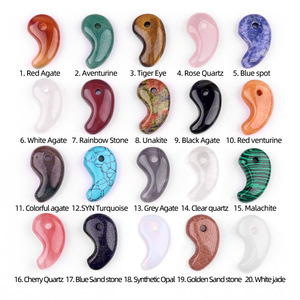 Colgante Magatama de Cristal Natural de 18x30mm con Orificio de 3mm, <span class=keywords><strong>Anime</strong></span> <span class=keywords><strong>Onmyoji</strong></span>, Otengu, Ibaraki, Shuten Doji, Otakemaru - Product Image 4