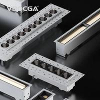 Meilleure vente 10W & 20W SMD Aluminium LED Linéaire Grille de Lumière Anti-Éblouissement Design pour Hôtels et Intérieurs Modernes