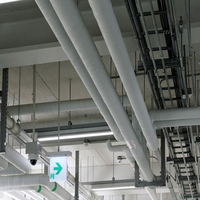 Système de conduits d'air en tissu FABOSEN, design industriel-moderne, carré, anti-corrosion, anti-moisissure, longueur personnalisable pour les agriculteurs
