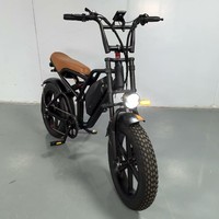 VTT V20 20 pouces, cadre en acier, 48V 10.5Ah, 7 vitesses, Fatbike, moteur brushless 250W/750W/1500W, batterie lithium, écran LCD, moteur moyeu arrière, OEM
