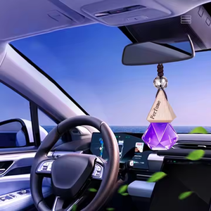 Diffuseur de parfum liquide pour voiture en verre multicolores écologique, éclairage <span class=keywords><strong>d</strong></span>'ambiance, pendentif suspendu pour pare-brise - Product Image 4
