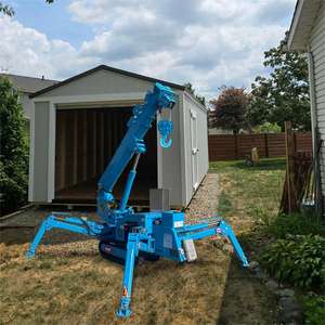 Nuevo diseño telescópico 1 tonelada 1,5 toneladas <span class=keywords><strong>Mini</strong></span> araña terreno áspero máquina de grúa hidráulica Limpieza de vidrio hidráulico RC grúas precio - Product Image 1