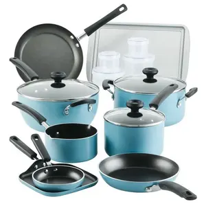 Easy Clean 20 Piece Aluminum kitchen supplies cooking pot set non-stick cookware Kitchen utensils set