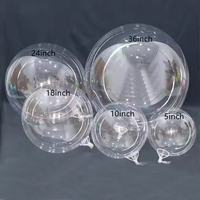 Ballons Bobo transparents, ballons à bulles LED en forme de rose, ballons Bobo personnalisés de 10, 18, 24, 36 pouces, décoration de fête