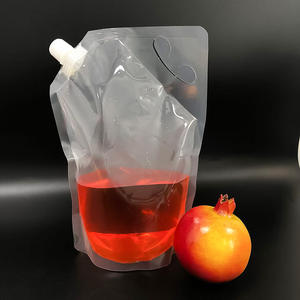 Bolsa de plástico transparente de 1 litro, termosellable, resistente, con boquilla, para jugo, bebidas y leche. - Product Image 3