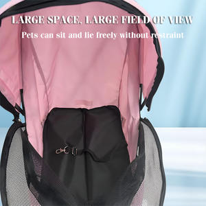 Chariot de <span class=keywords><strong>transport</strong></span> pour animaux de compagnie JXB réglable à 4 roues avec pliage à une main, grande capacité pour l'affichage <span class=keywords><strong>en</strong></span> magasin d'animaux - Product Image 2