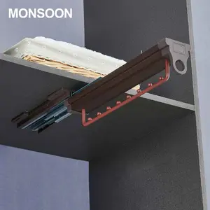 MOUSSON Accessoires de Garde-Robe <span class=keywords><strong>Coulissante</strong></span> Placard 8 roulement à billes porte-vêtements porte-<span class=keywords><strong>penderie</strong></span> <span class=keywords><strong>penderie</strong></span> - Product Image 1