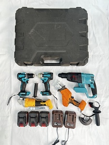 ชุดเครื่องมือไฟฟ้าคุณภาพสูง ผลิตจากโรงงาน 5 ชุด ชุดเครื่องมือ 10 in 1 ชุด 21v ไร้สาย แบตเตอรี่ลิเธียม HYHKI501 รุ่น Hight - Product Image 3