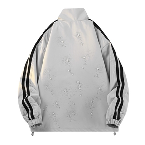 เสื้อโค้ทคาร์ดิแกนแบบมีซิปบุนวมกันลมสำหรับฤดูใบไม้ร่วง สวมใส่สบาย ระบายอากาศได้ดี แฟชั่นยอดนิยมสำหรับกิจกรรมกลางแจ้ง - Product Image 4