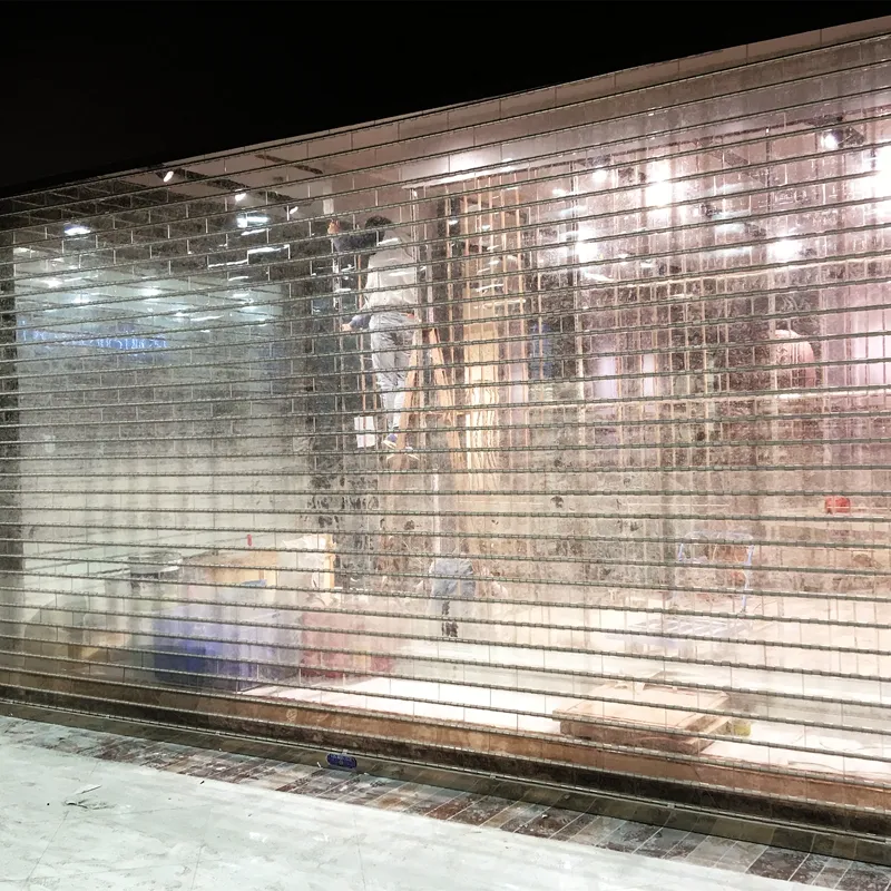 Porte roulante en plastique lycra transparent, 3 pièces, pour magasin ou magasin Commercial