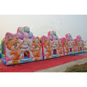 Château gonflable <span class=keywords><strong>pas</strong></span> <span class=keywords><strong>cher</strong></span> pour fête, château gonflable commercial extérieur avec toboggan pour fête d'anniversaire d'enfants - Product Image 2