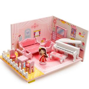 Giocattolo artigianale in miniatura in legno per la casa delle bambole Gilr principessa da sogno regalo di compleanno - Product Image 2