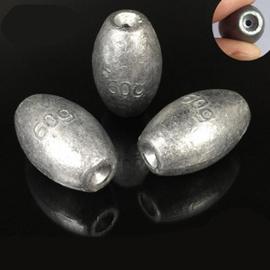 Olive Shaped <b>Lead</b> Sinker Fishing Tackle 10g 20g 30g 40g 50g 60g For Sea Ocean Rock Fishing Casting Rod Durable Function - Product Image 4