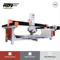 Scie à pont CNC 5 axes RBB HQ-3220D pour la découpe de pierre, moteur 15KW, haute précision pour marbre et granit, utilisation facile, haute performance