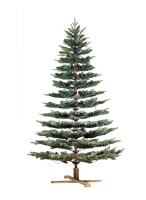 Sapin de Noël réaliste en PE et PVC écologique de luxe, grand modèle, facile à monter, de 1,5m à 3m, avec support doré