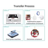 Ornements de Noël en céramique à sublimation PYD Life 2026, décorations suspendues à transfert thermique, cadeaux personnalisés en gros