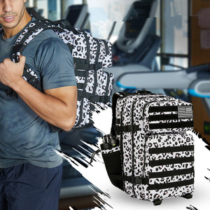 Logo personalizzato impermeabile da viaggio Fitness Tie-dye nero arancione 45L <span class=keywords><strong>zaino</strong></span> tattico da palestra doppio portabicchieri - Product Image 2